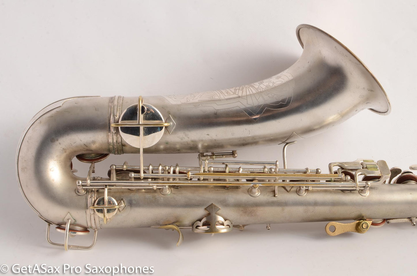 Conn 10M Transitional Tenor Saxophone 250009 Art Deco Silver Plate Recent Overhaul Outstanding!