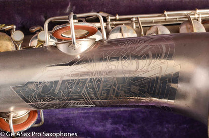 Conn 10M Transitional Tenor Saxophone 250009 Art Deco Silver Plate Recent Overhaul Outstanding!