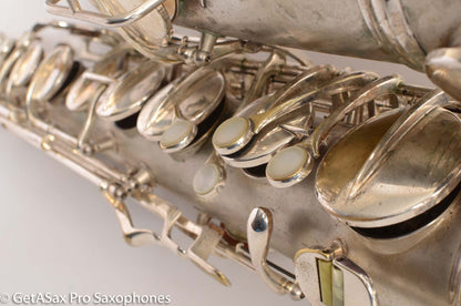 Conn 10M Transitional Tenor Saxophone 250009 Art Deco Silver Plate Recent Overhaul Outstanding!