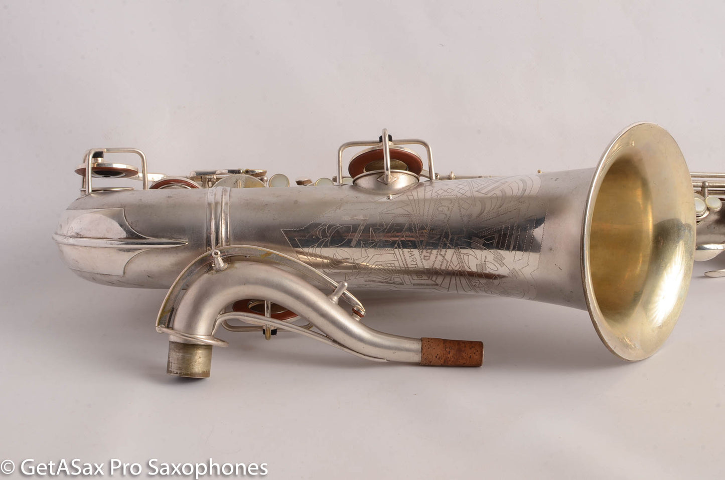 Conn 10M Transitional Tenor Saxophone 250009 Art Deco Silver Plate Recent Overhaul Outstanding!