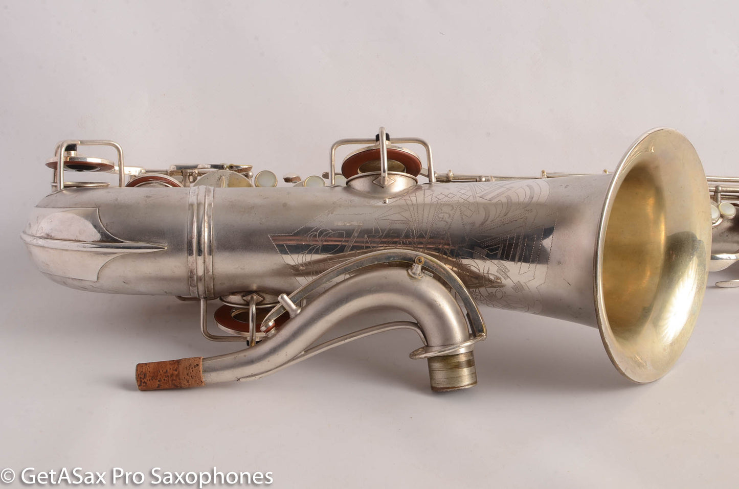 Conn 10M Transitional Tenor Saxophone 250009 Art Deco Silver Plate Recent Overhaul Outstanding!