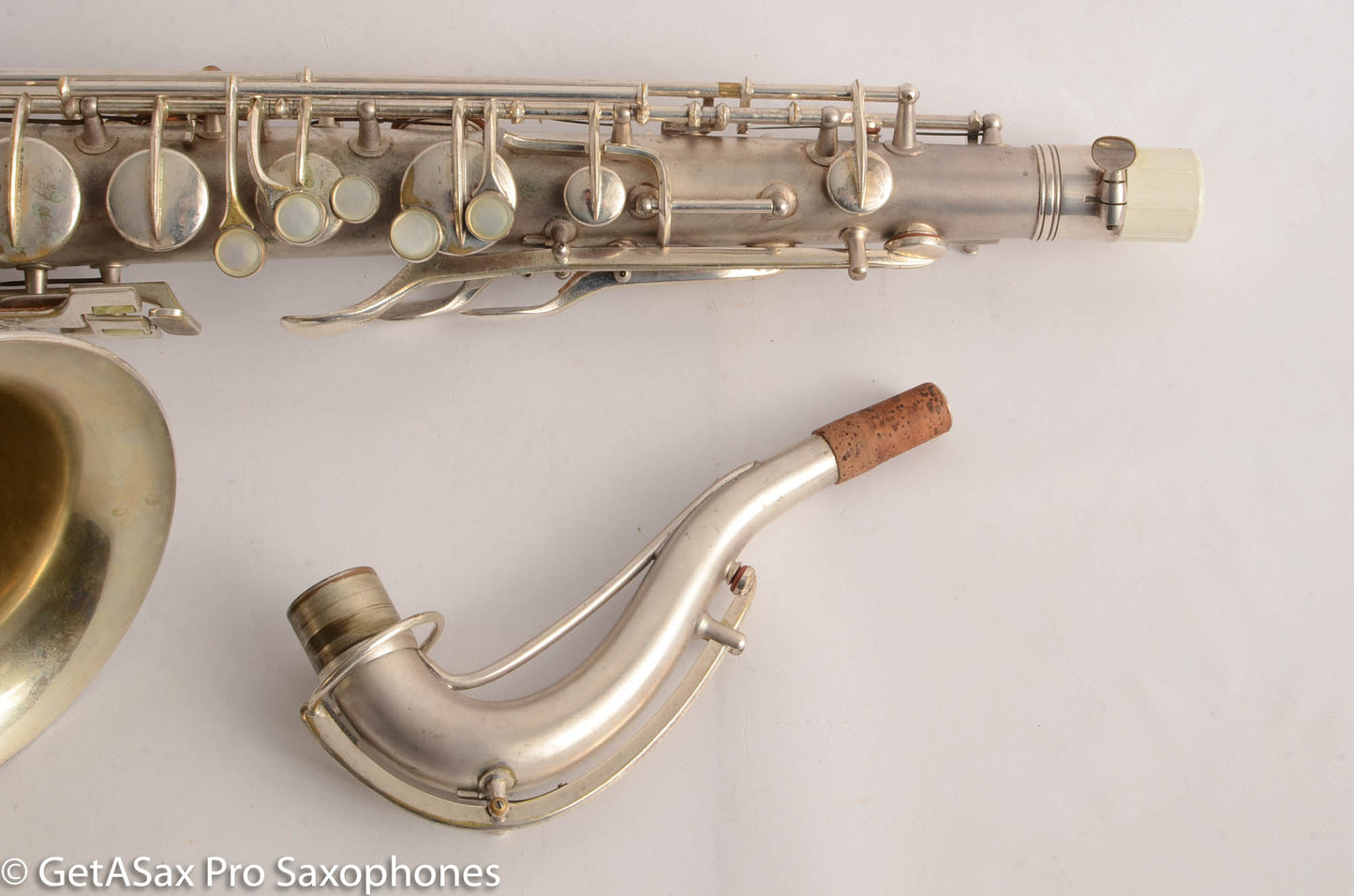 Conn 10M Transitional Tenor Saxophone 250009 Art Deco Silver Plate Recent Overhaul Outstanding!