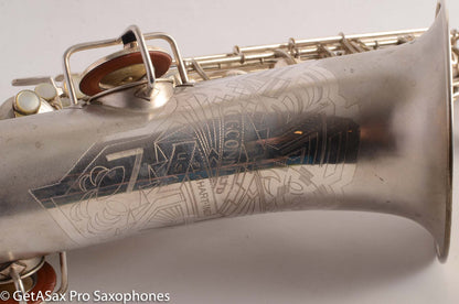 Conn 10M Transitional Tenor Saxophone 250009 Art Deco Silver Plate Recent Overhaul Outstanding!