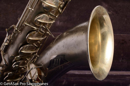 Conn 10M Transitional Tenor Saxophone 250009 Art Deco Silver Plate Recent Overhaul Outstanding!