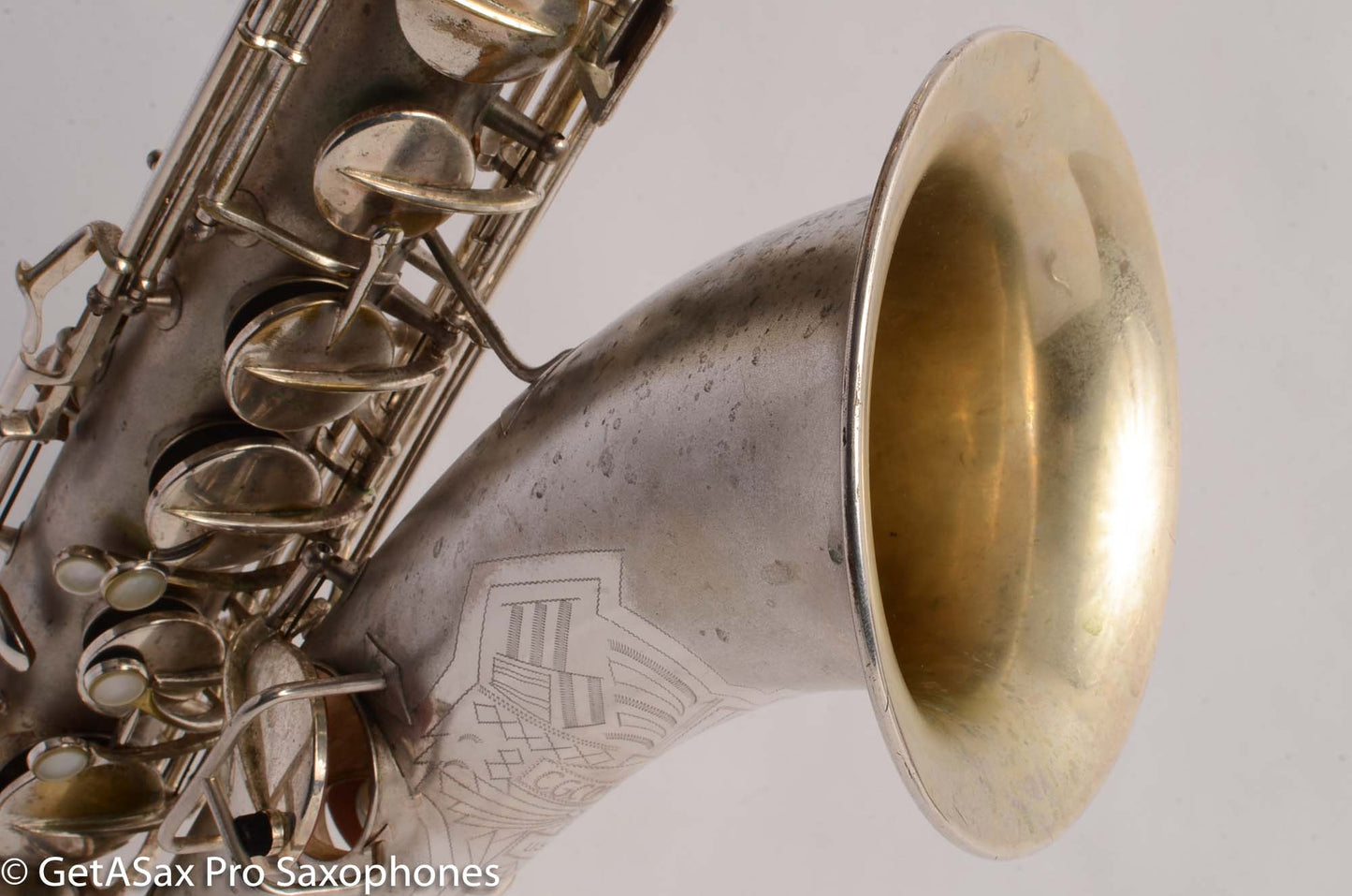 Conn 10M Transitional Tenor Saxophone 250009 Art Deco Silver Plate Recent Overhaul Outstanding!