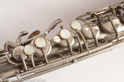 Conn New Wonder 1 C Melody Saxophone Original Nickel Plate Good Condition 70276