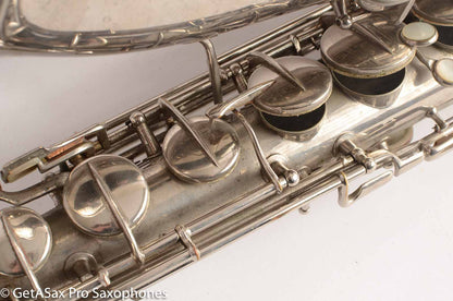 Conn New Wonder 1 C Melody Saxophone Original Nickel Plate Good Condition 70276