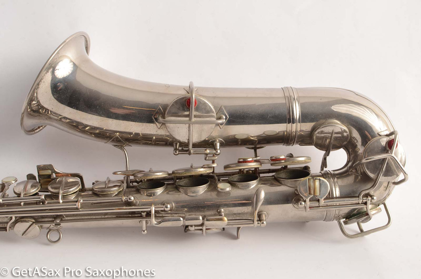 Conn New Wonder 1 C Melody Saxophone Original Nickel Plate Good Condition 70276