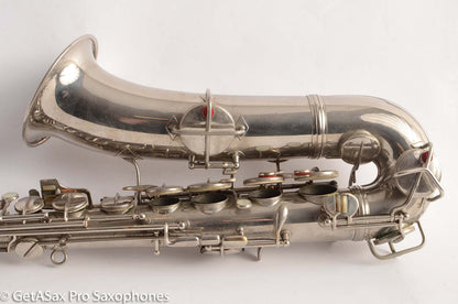 Conn New Wonder 1 C Melody Saxophone Original Nickel Plate Good Condition 70276