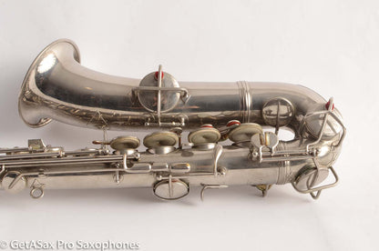 Conn New Wonder 1 C Melody Saxophone Original Nickel Plate Good Condition 70276