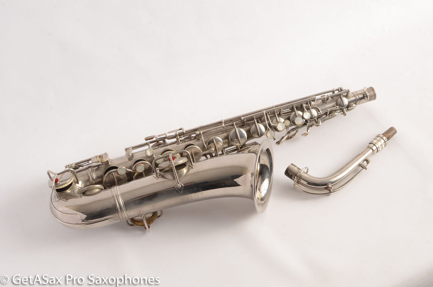 Conn New Wonder 1 C Melody Saxophone Original Nickel Plate Good Condition 70276
