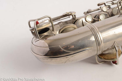 Conn New Wonder 1 C Melody Saxophone Original Nickel Plate Good Condition 70276