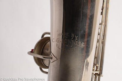 Conn New Wonder 1 C Melody Saxophone Original Nickel Plate Good Condition 70276