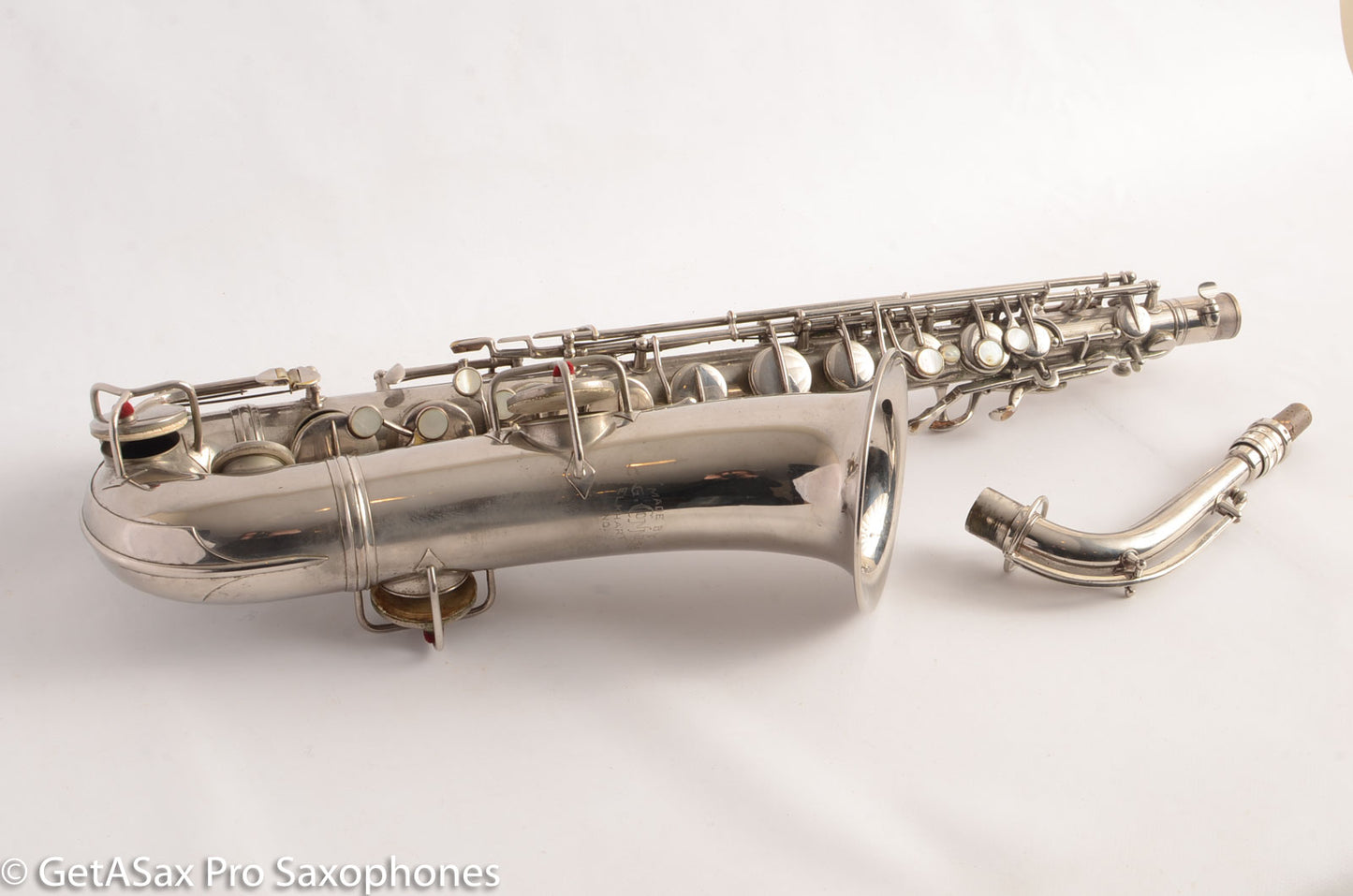 Conn New Wonder 1 C Melody Saxophone Original Nickel Plate Good Condition 70276