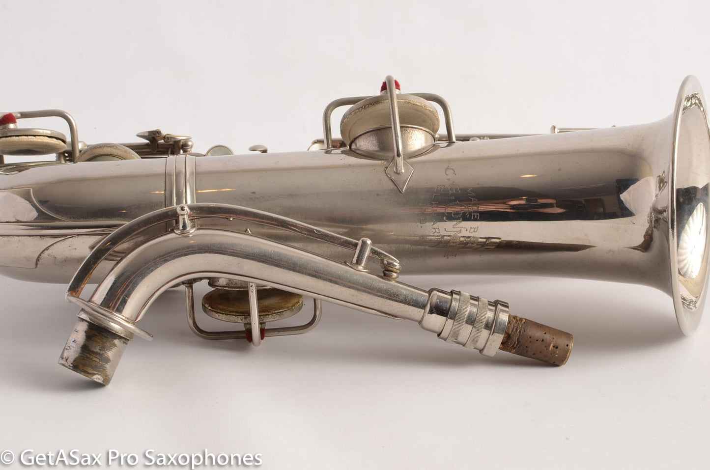 Conn New Wonder 1 C Melody Saxophone Original Nickel Plate Good Condition 70276