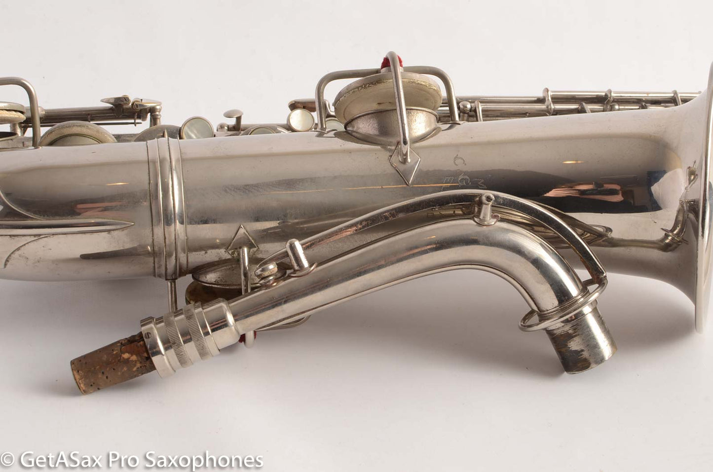 Conn New Wonder 1 C Melody Saxophone Original Nickel Plate Good Condition 70276