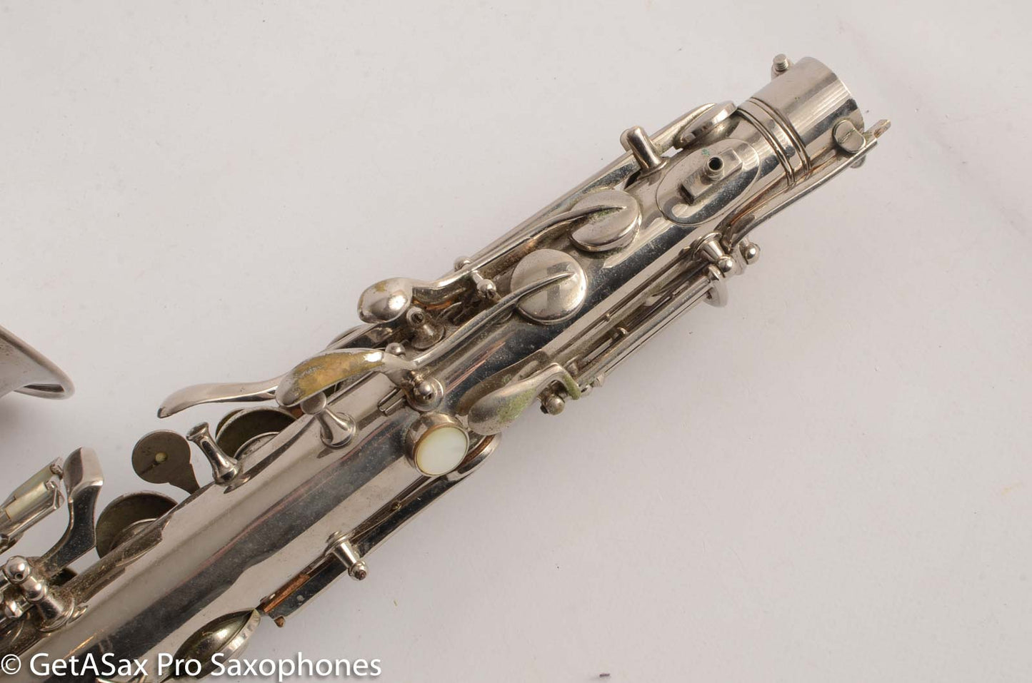 Conn New Wonder 1 C Melody Saxophone Original Nickel Plate Good Condition 124447