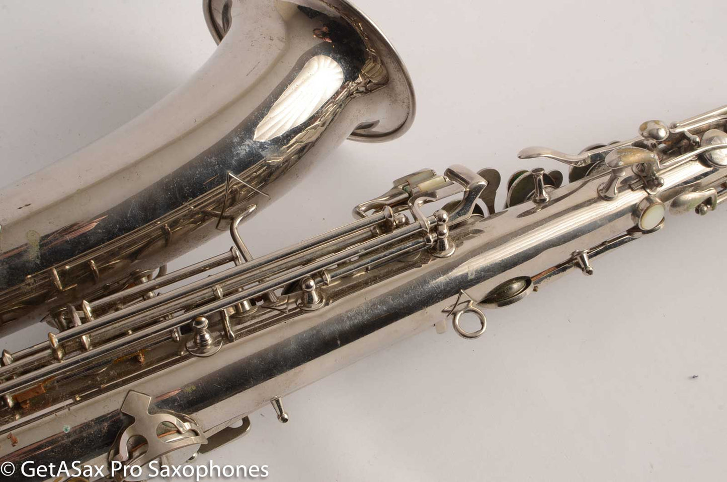 Conn New Wonder 1 C Melody Saxophone Original Nickel Plate Good Condition 124447