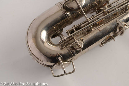 Conn New Wonder 1 C Melody Saxophone Original Nickel Plate Good Condition 124447