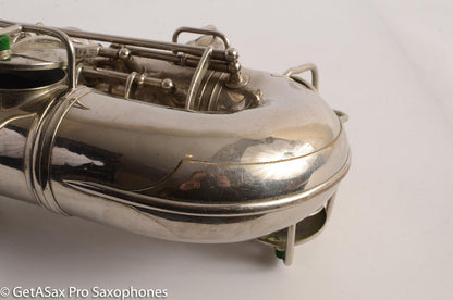 Conn New Wonder 1 C Melody Saxophone Original Nickel Plate Good Condition 124447