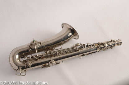 Conn New Wonder 1 C Melody Saxophone Original Nickel Plate Good Condition 124447