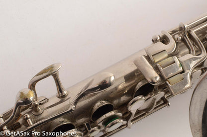 Conn New Wonder 1 C Melody Saxophone Original Nickel Plate Good Condition 124447