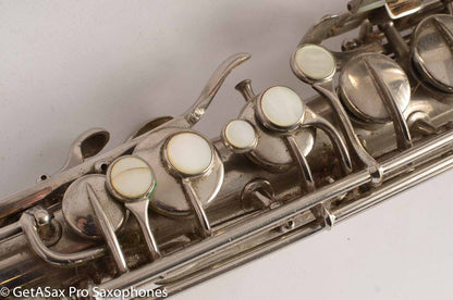 Conn New Wonder 1 C Melody Saxophone Original Nickel Plate Good Condition 124447