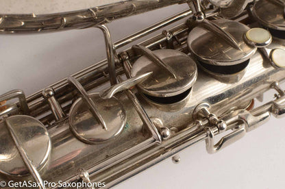 Conn New Wonder 1 C Melody Saxophone Original Nickel Plate Good Condition 124447