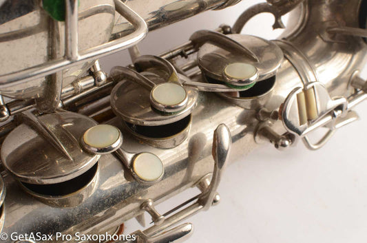 Conn New Wonder 1 C Melody Saxophone Original Nickel Plate Good Condition 124447