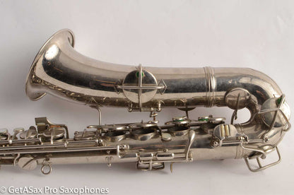 Conn New Wonder 1 C Melody Saxophone Original Nickel Plate Good Condition 124447