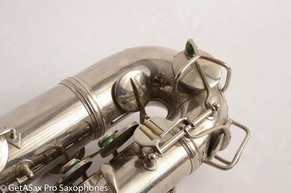 Conn New Wonder 1 C Melody Saxophone Original Nickel Plate Good Condition 124447