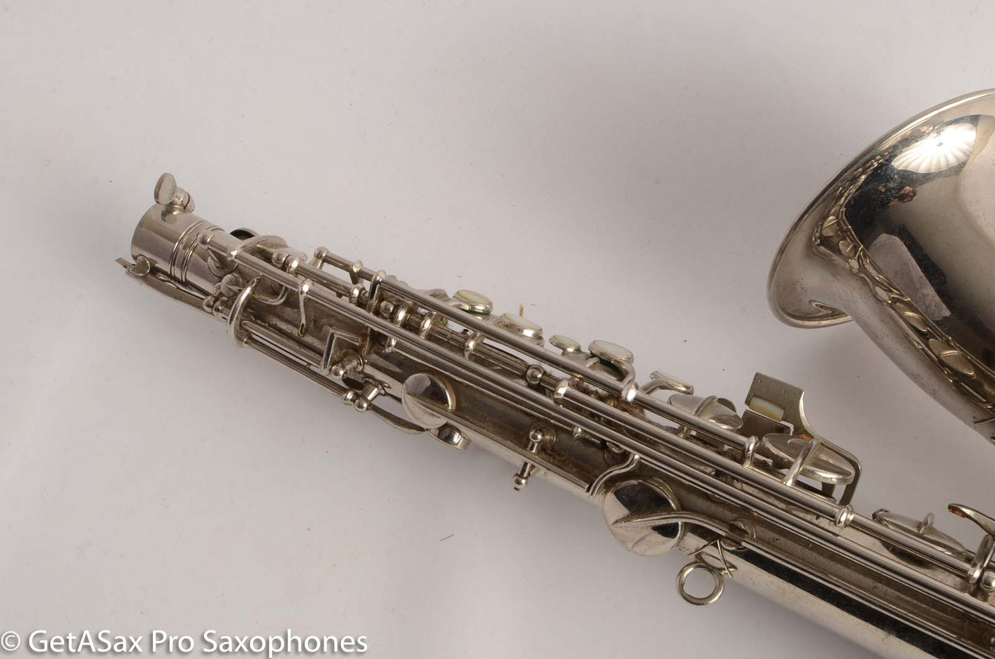 Conn New Wonder 1 C Melody Saxophone Original Nickel Plate Good Condition 124447