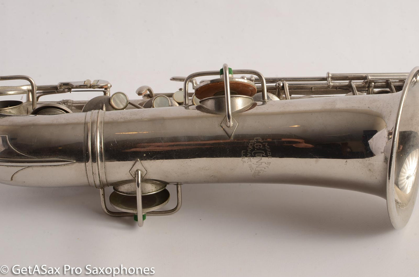 Conn New Wonder 1 C Melody Saxophone Original Nickel Plate Good Condition 124447
