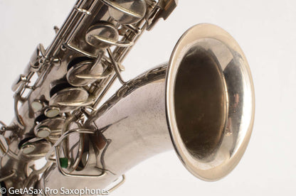 Conn New Wonder 1 C Melody Saxophone Original Nickel Plate Good Condition 124447