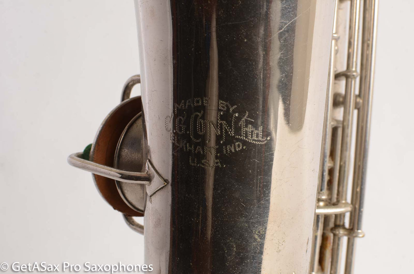 Conn New Wonder 1 C Melody Saxophone Original Nickel Plate Good Condition 124447