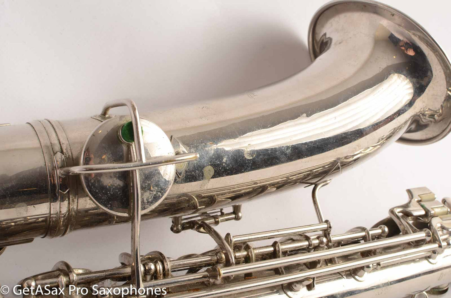 Conn New Wonder 1 C Melody Saxophone Original Nickel Plate Good Condition 124447