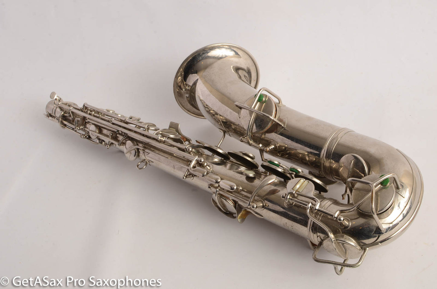 Conn New Wonder 1 C Melody Saxophone Original Nickel Plate Good Condition 124447