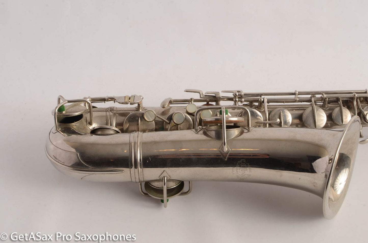 Conn New Wonder 1 C Melody Saxophone Original Nickel Plate Good Condition 124447
