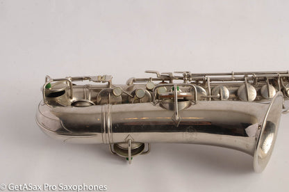 Conn New Wonder 1 C Melody Saxophone Original Nickel Plate Good Condition 124447