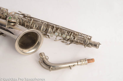 Conn New Wonder 1 C Melody Saxophone Original Nickel Plate Good Condition 124447