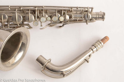 Conn New Wonder 1 C Melody Saxophone Original Nickel Plate Good Condition 124447