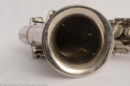 Conn New Wonder 1 C Melody Saxophone Original Nickel Plate Good Condition 124447