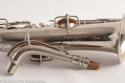 Conn New Wonder 1 C Melody Saxophone Original Nickel Plate Good Condition 124447