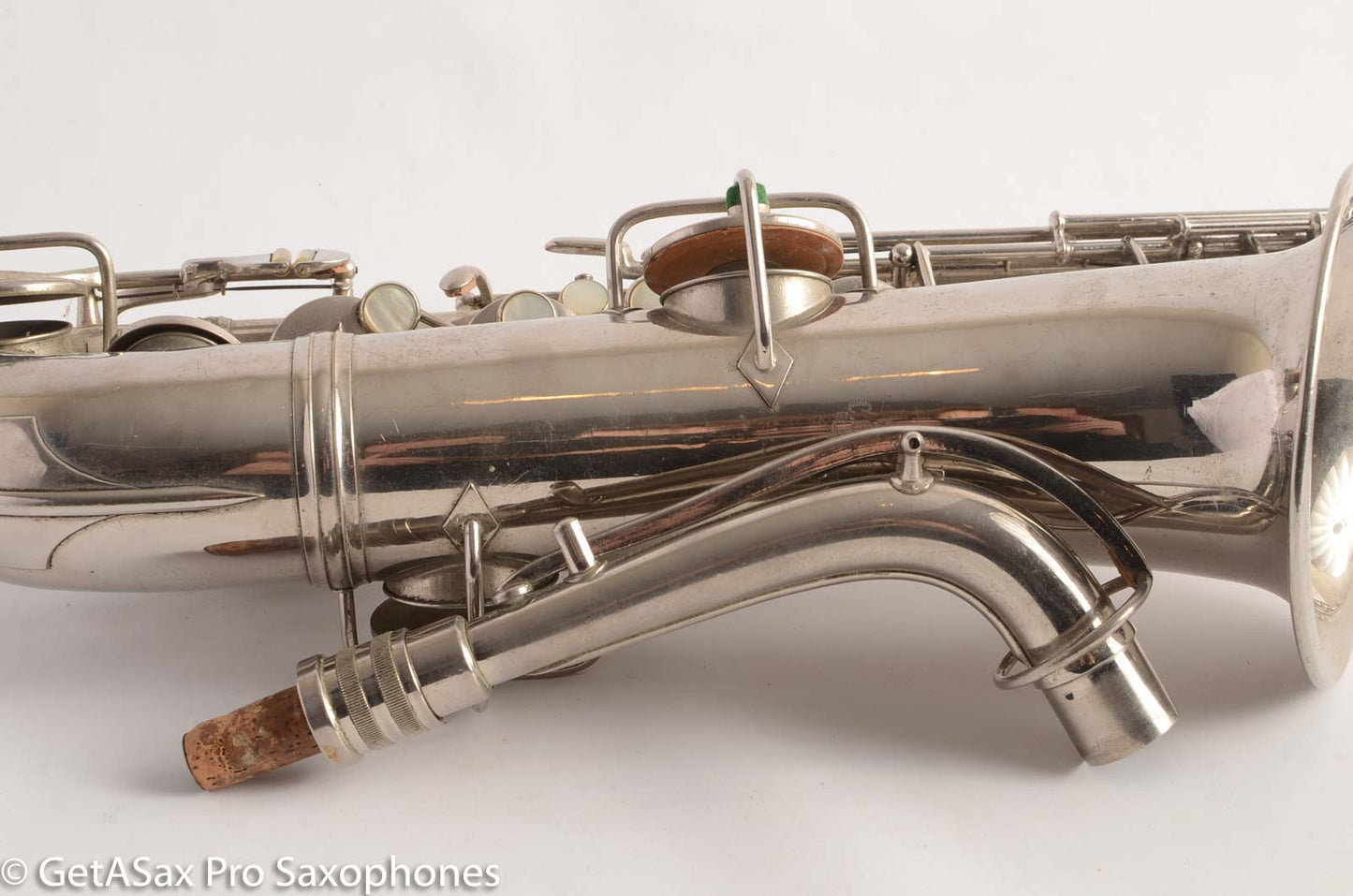 Conn New Wonder 1 C Melody Saxophone Original Nickel Plate Good Condition 124447