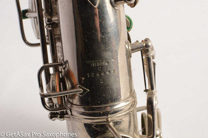 Conn New Wonder 1 C Melody Saxophone Original Nickel Plate Good Condition 124447