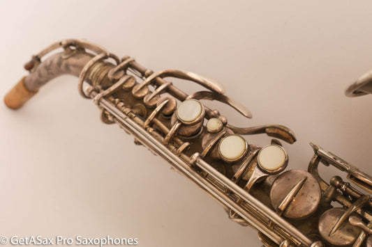 Conn New Wonder 1 Curved Soprano Excellent Condition Original Silver Plate 118598