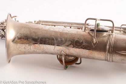 Conn New Wonder 1 C Melody Saxophone Original Silver Plate Good Condition 106298
