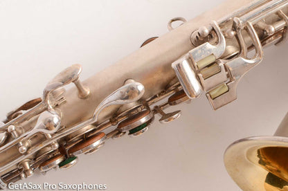 Conn New Wonder 1 C Melody Saxophone Original Silver Plate Good Condition 106298