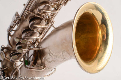 Conn New Wonder 1 C Melody Saxophone Original Silver Plate Good Condition 106298