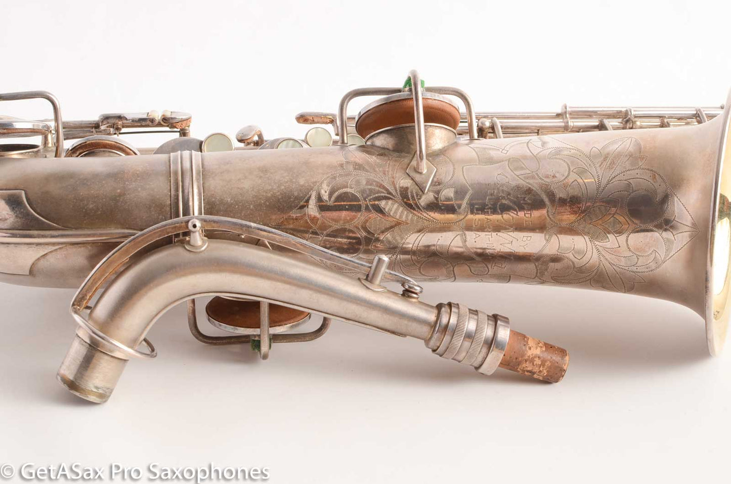 Conn New Wonder 1 C Melody Saxophone Original Silver Plate Good Condition 106298